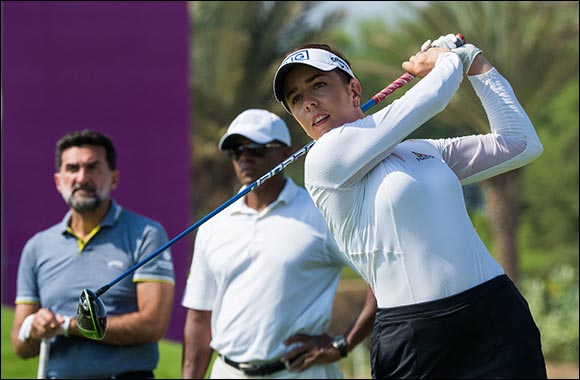Team Georgia Hall with Morocco's Maha Haddioui, India's Diksha Dagar & H.E Yasir Al-Rumayyan lead at the Aramco Team Series – Jeddah