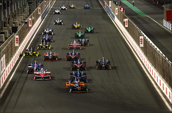 Rowland races to round 4 win as brits lock out podium in jeddah